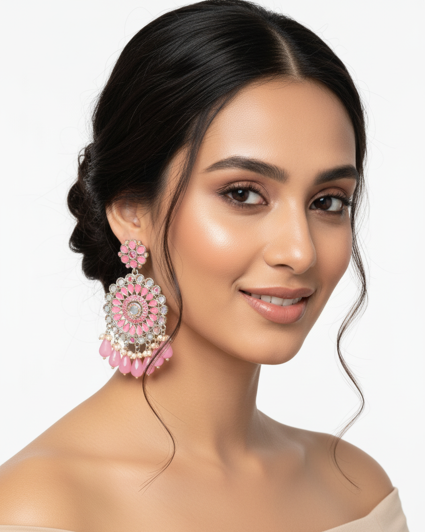 Lavender Drop Earrings - joshifashion.com