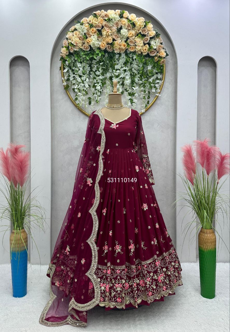 Heavy Faux Georgette Suit - joshifashion.com