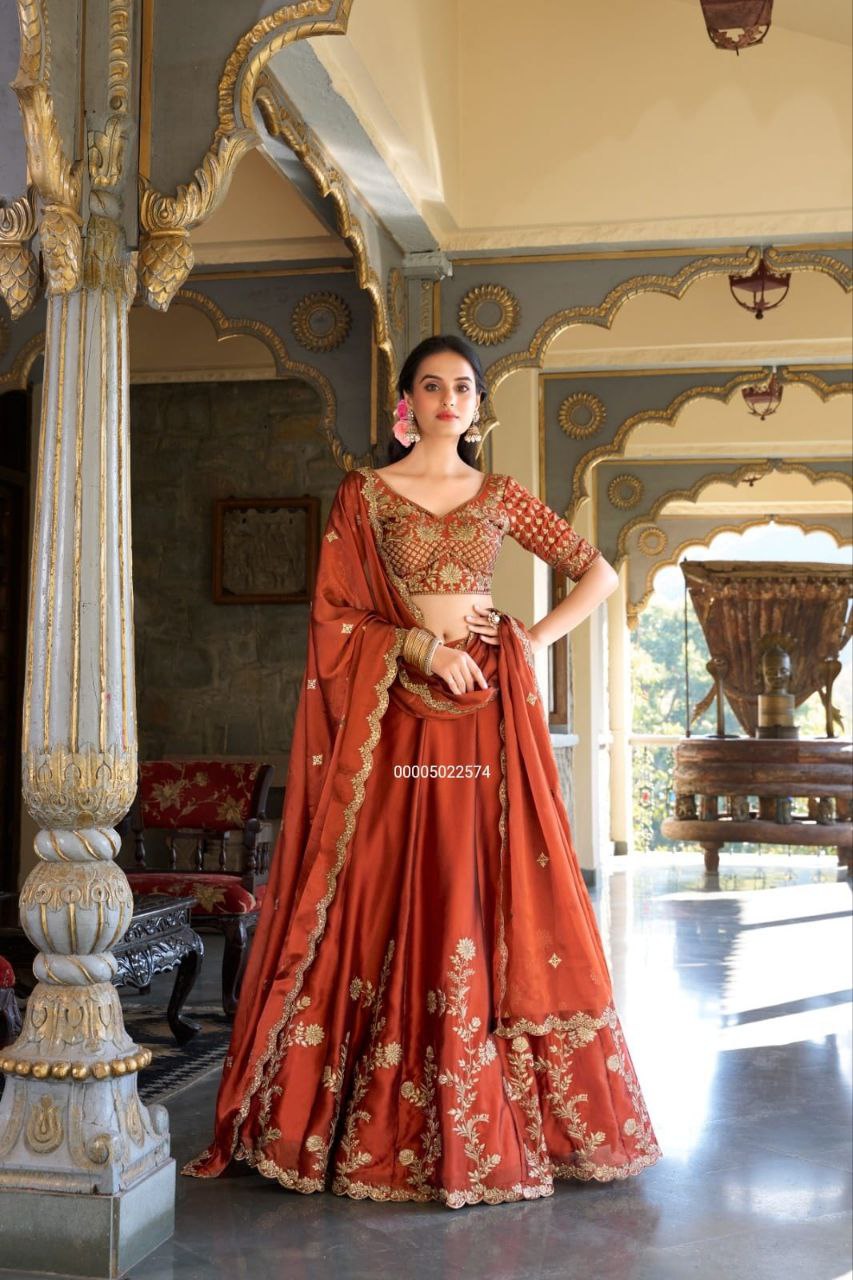 Rangoli Silk Lehenga Chuuni - joshifashion.com