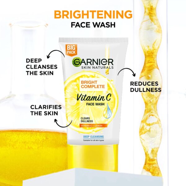 Garnier Bright Complete Vitamin C Face Wash - Image 3