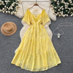 Rihana Luxury Cotton Dress for Women – Soft Cotton Maxi Dress with Lining