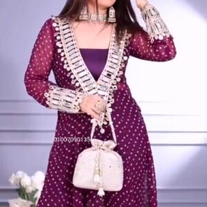 Elegant Georgette Anarkali Kurti Set