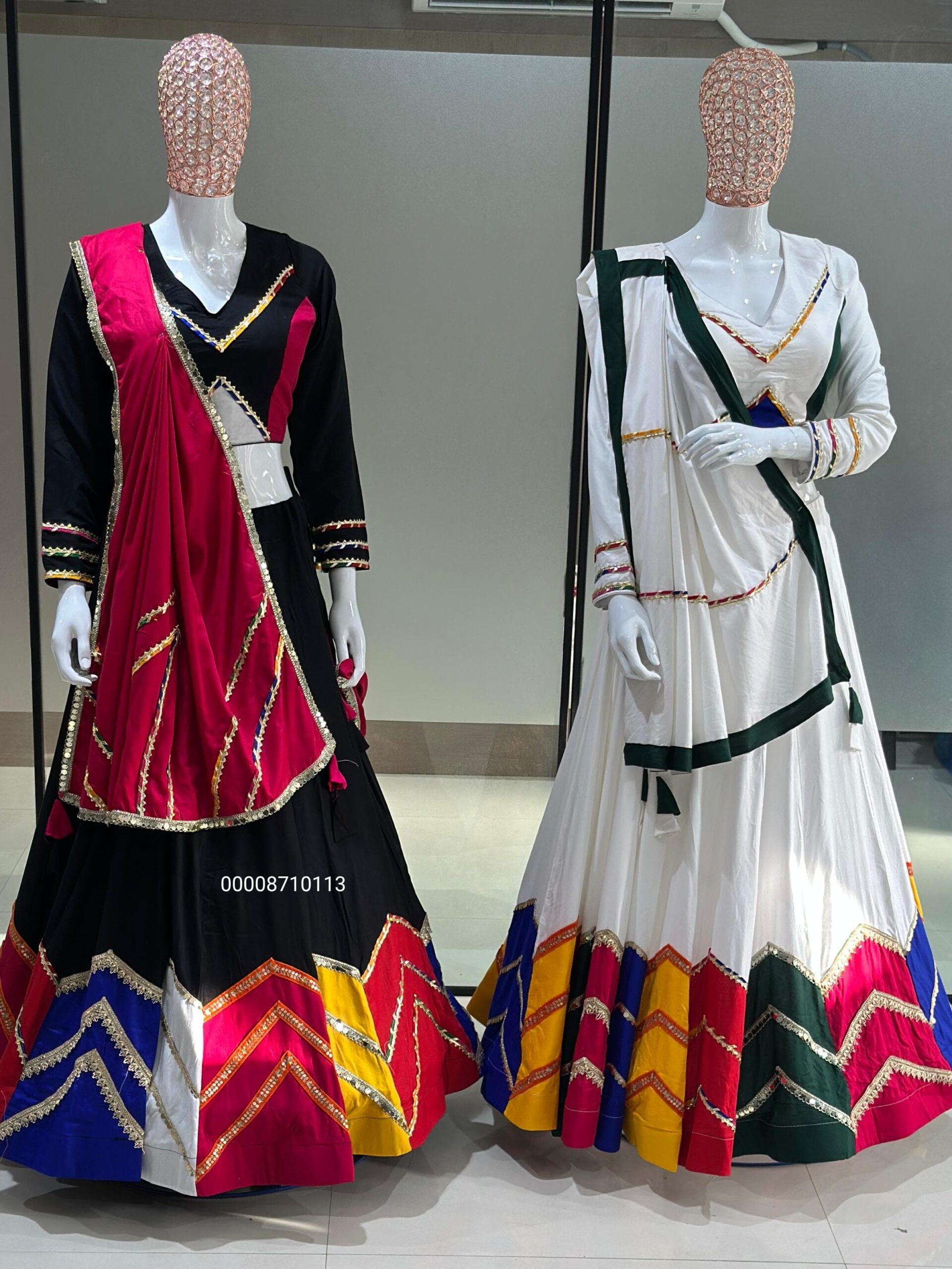 Multicolor Applique Lehenga Choli Set - Image 8