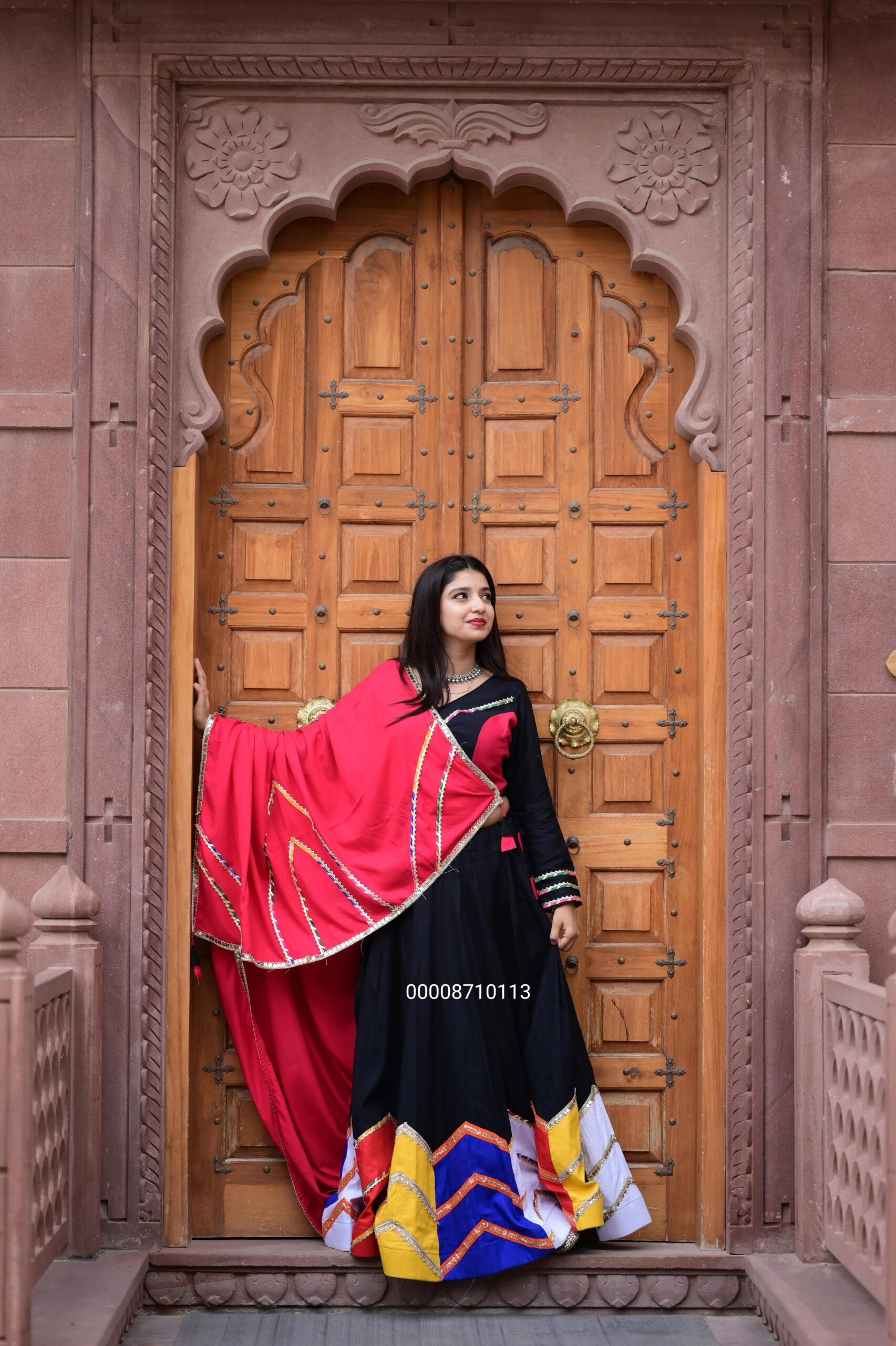 Multicolor Applique Lehenga Choli Set - Image 7