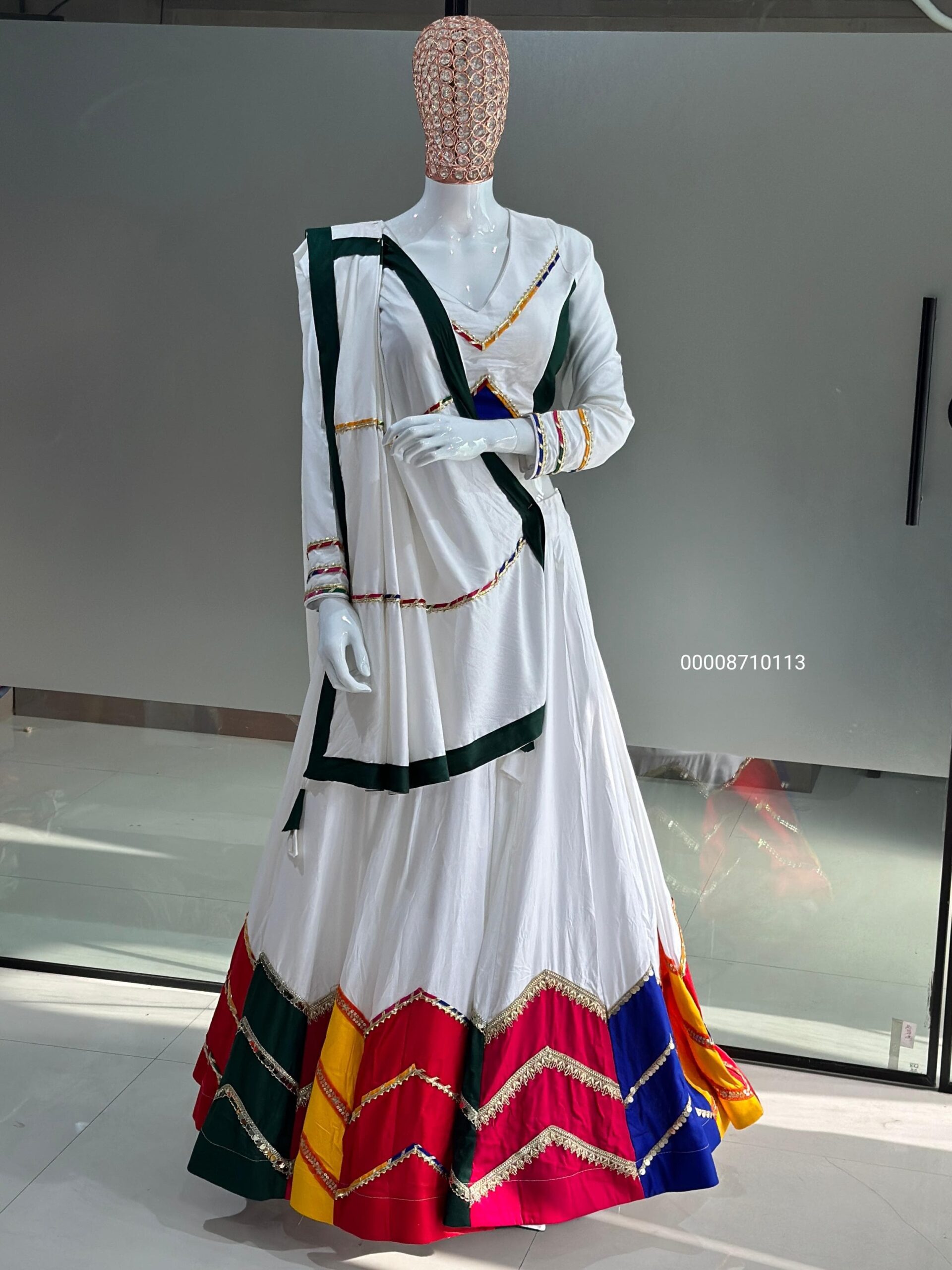 Multicolor Applique Lehenga Choli Set - Image 5