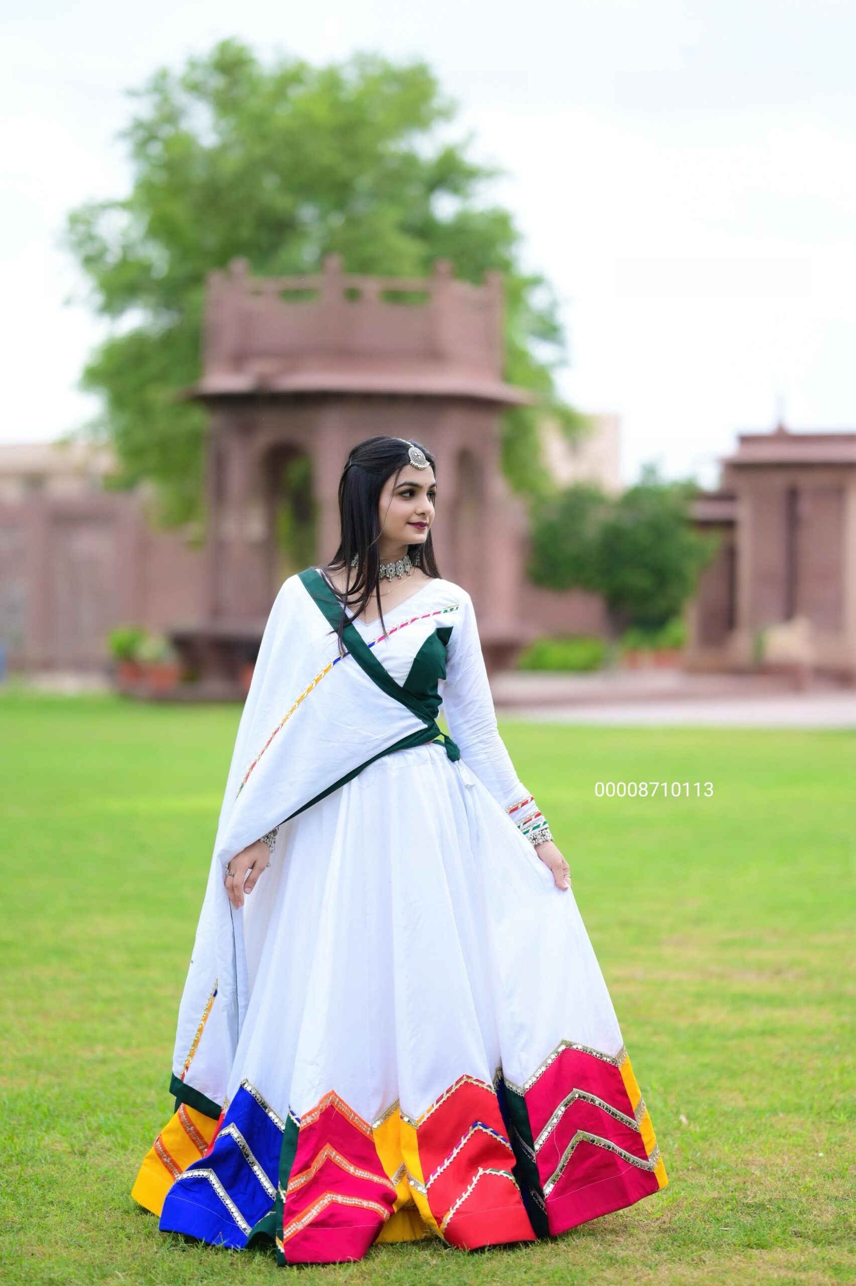 Multicolor Applique Lehenga Choli Set - Image 4