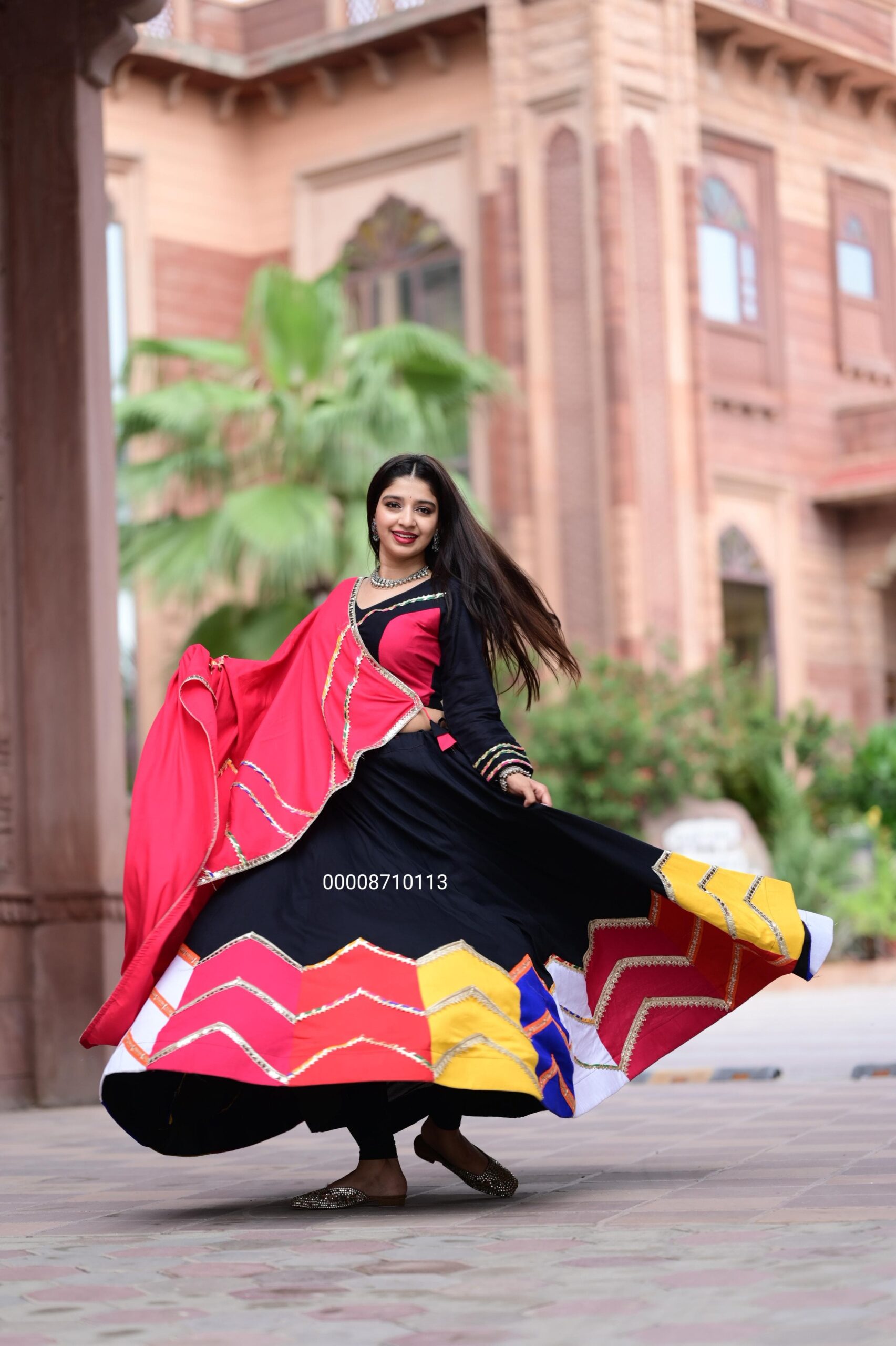 Multicolor Applique Lehenga Choli Set - Image 6