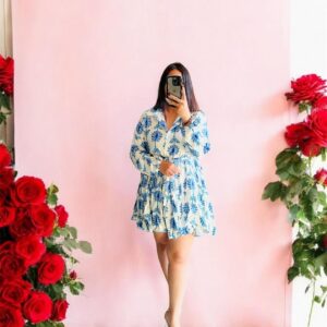 Lily Luxury Cotton Dress with Belt