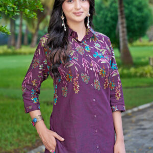 Festive Cotton Co-ord Set with Handwork