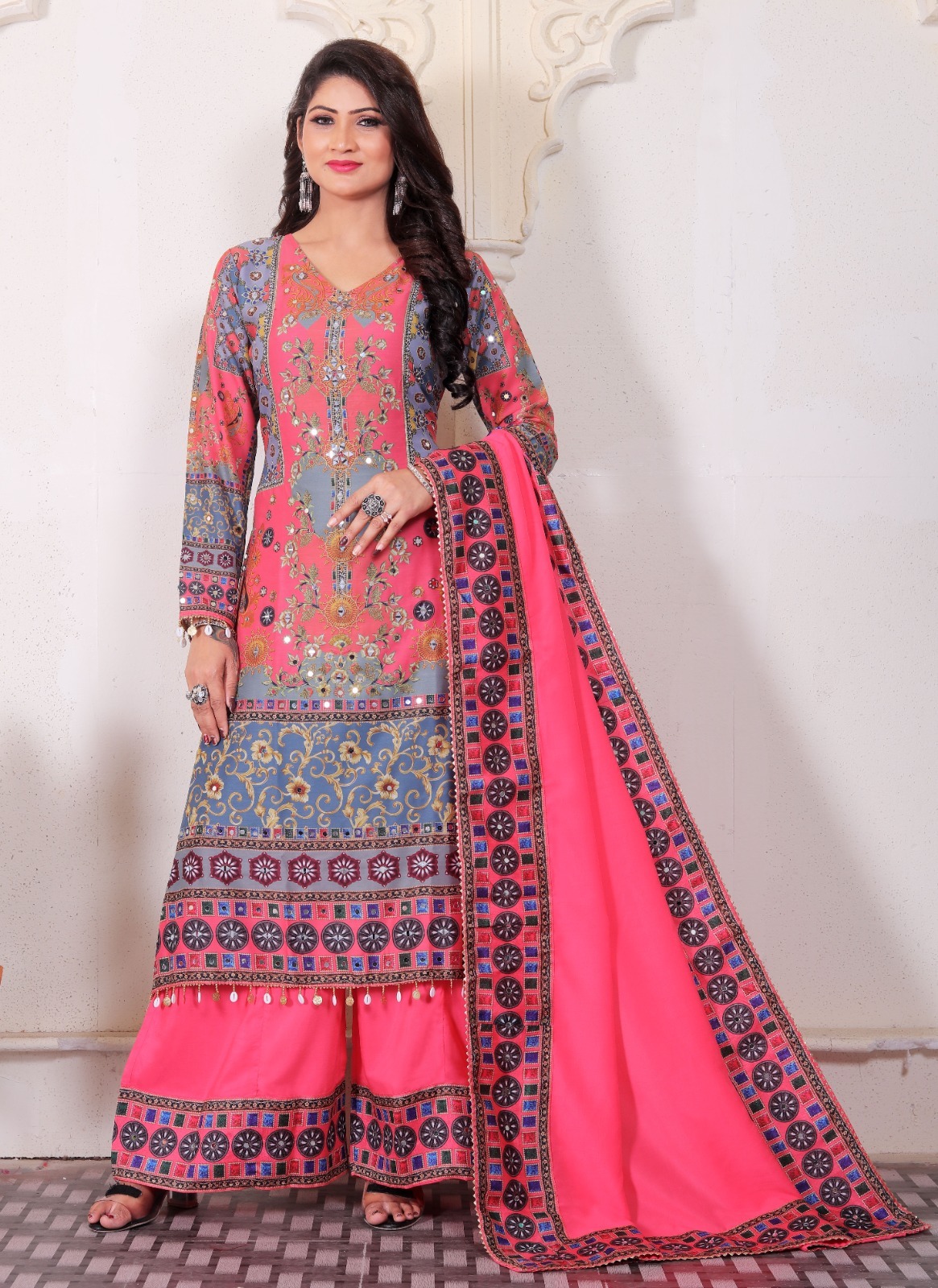 LEEHI Pakistani Plazzo Set - joshifashion.com