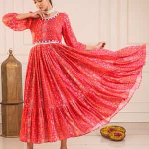 Bandhani Gown - joshifashion.com