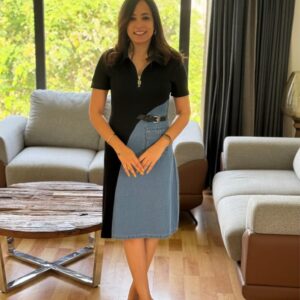 Luxury Denim Dress - joshifashion.com