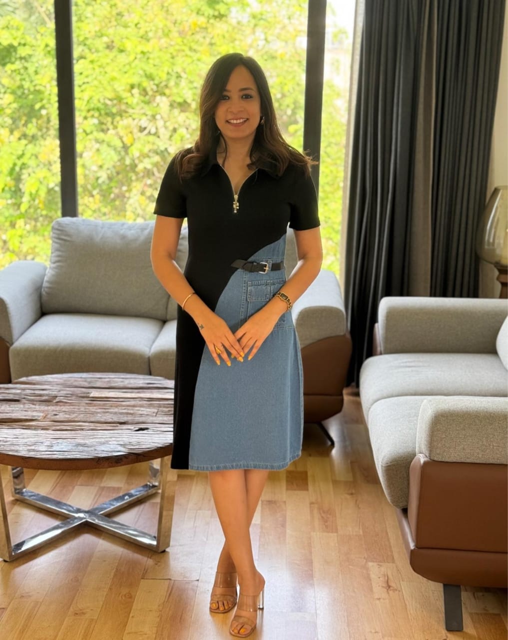 Luxury Denim Dress - joshifashion.com