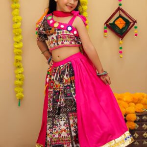 Dandiya Girls Mirror Work Lehenga Set – Festive Launch