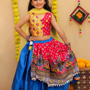 Dandiya Special Yellow Girls Lehenga Set – Festive Launch