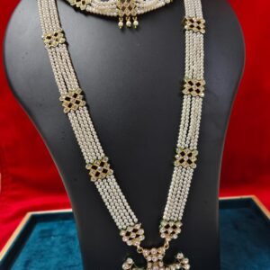 Bikaneri Jadau Rani Haar, Choker & Earrings Set