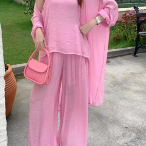 Bracy Luxe 3-Piece Cotton Linen Coord Set