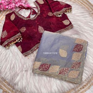 Regal Glow – Designer Fendy Satin Saree