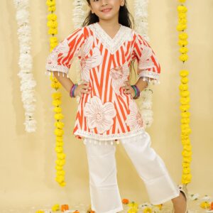 Diwali Bloom – Sibling Floral Cotton Dress Set