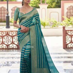Royal Bloom – Banarasi Soft Lichi Silk Saree