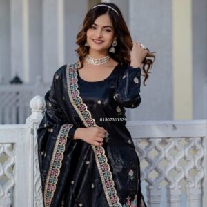 Golden Allure – Embroidered Kurti Palazzo Set