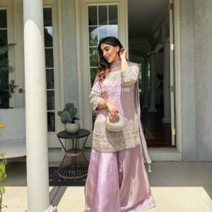Zaria Luxe – Sequins Kurti Plazzo Set