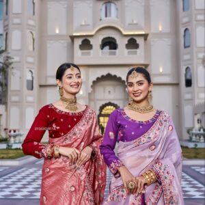 Pure Ho Silk Thread Embroidered Saree