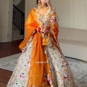 Premium French Crape Silk Designer Lehenga Set