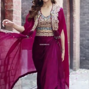 Party Wear Shrug with Sharara Set