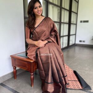 Elegant Lichi Silk Jacquard Designer Saree